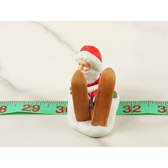 Lefton Mini Santa Figurine Christmas Holidays Home Decor 2 1/2" Porcelain 1990 - Picture 14 of 14